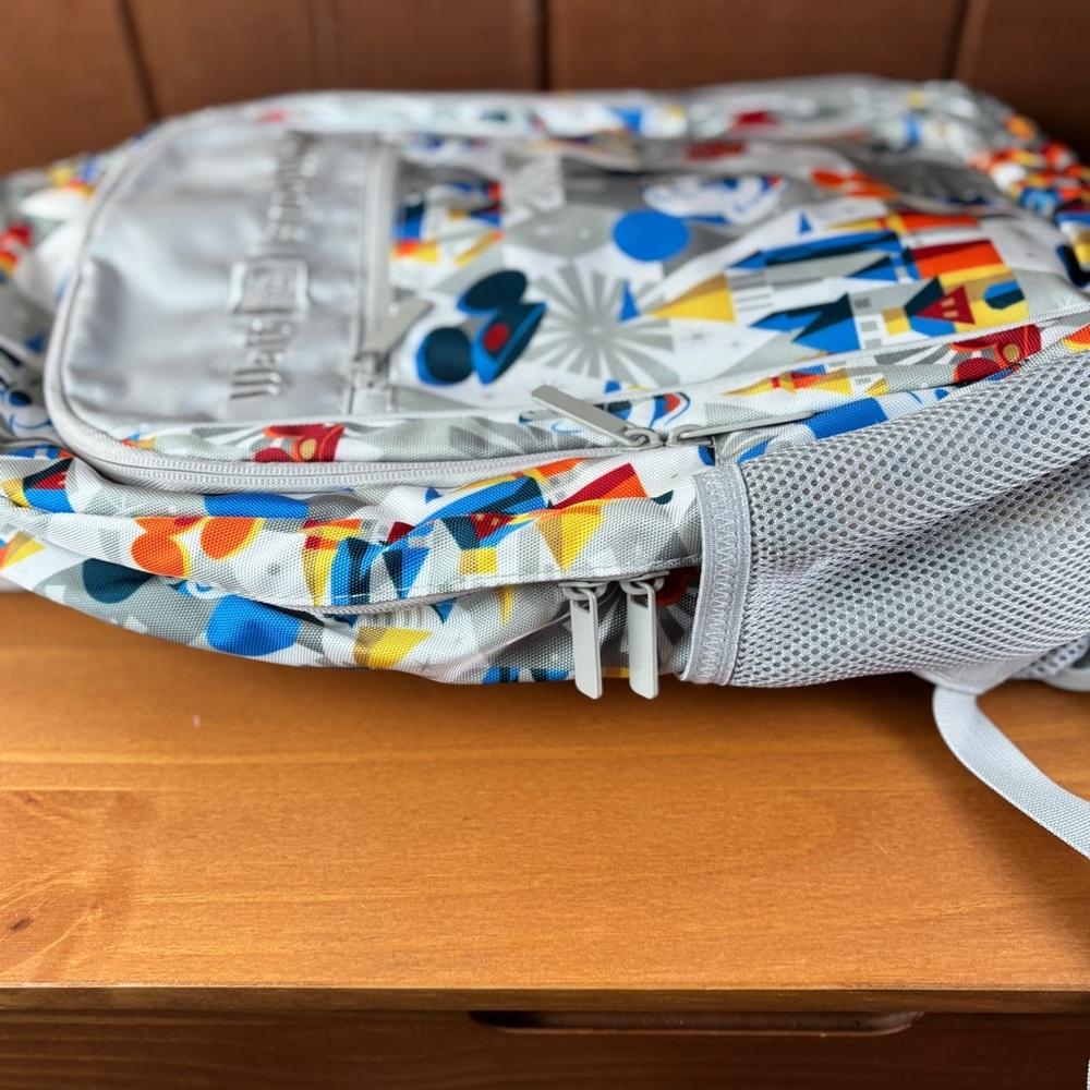 Disney Parks Disneyworld Gray and Multicolor Mickey Mouse and Castle Backpack - Picture 6 of 11